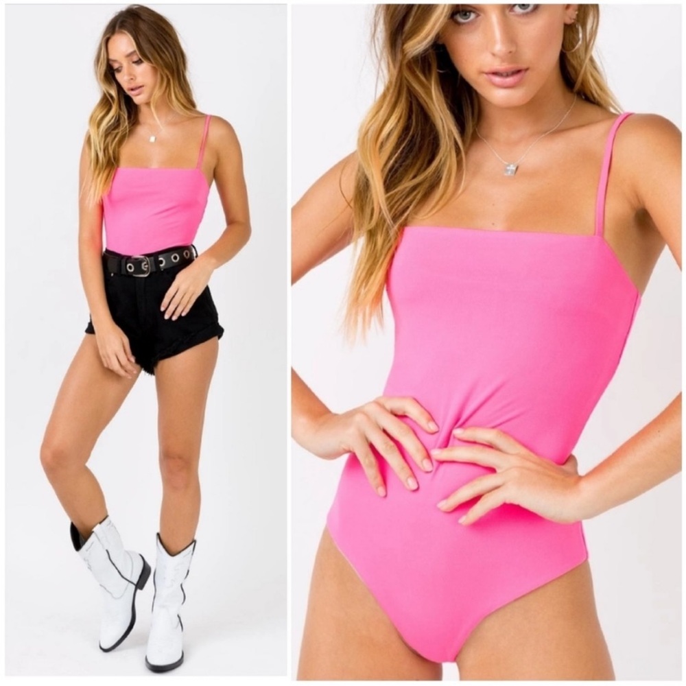 Princess Polly Neon Pink Bodysuit